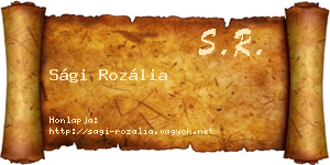 Sági Rozália névjegykártya