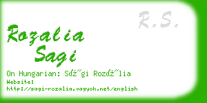 rozalia sagi business card